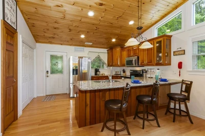 kitchen at cabin rental