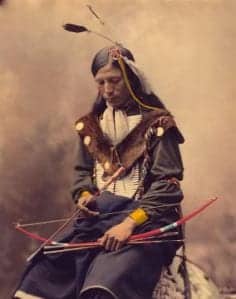 A Cherokee man with a bow.