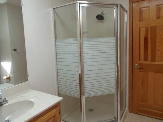 A shower in a Murphy NC vacation rental.