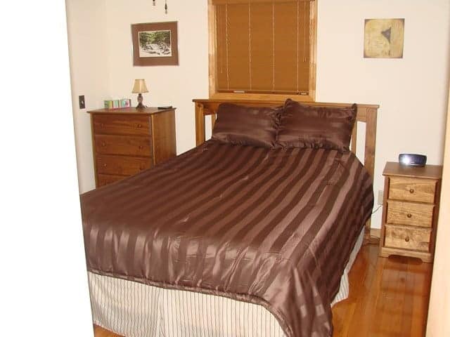 The comfortable bedroom in a Murphy NC vacation rental.