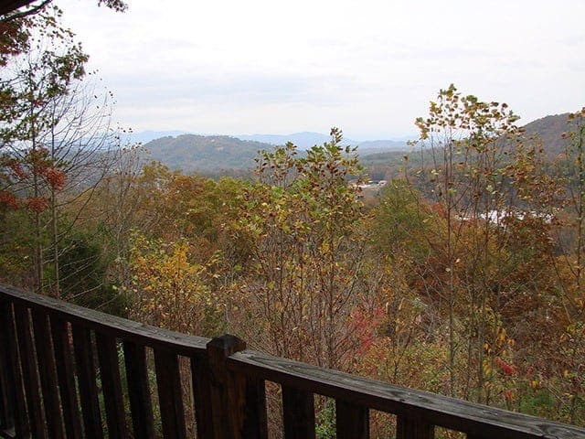 Beautiful mountain views during the fall from a cabin in Murphy NC.
