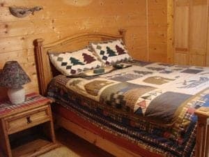 A wonderful bedroom in a Murphy NC cabin.