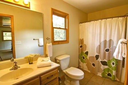 The bathroom in a Murphy NC vacation rental.