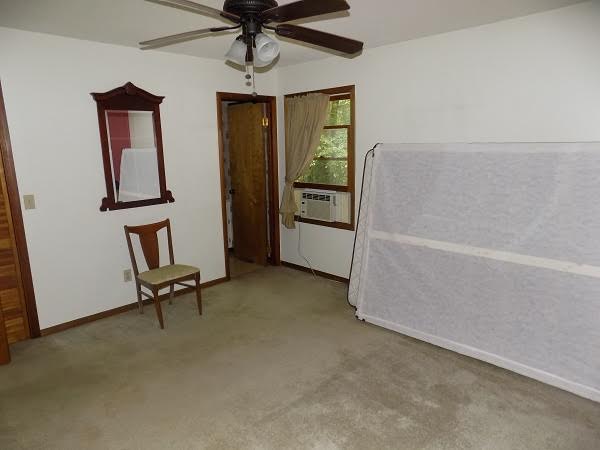 The bedroom of a Murphy NC cabin rental.