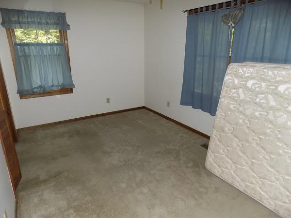 A mattress in a newly remodeled cabin rental in Murphy NC.