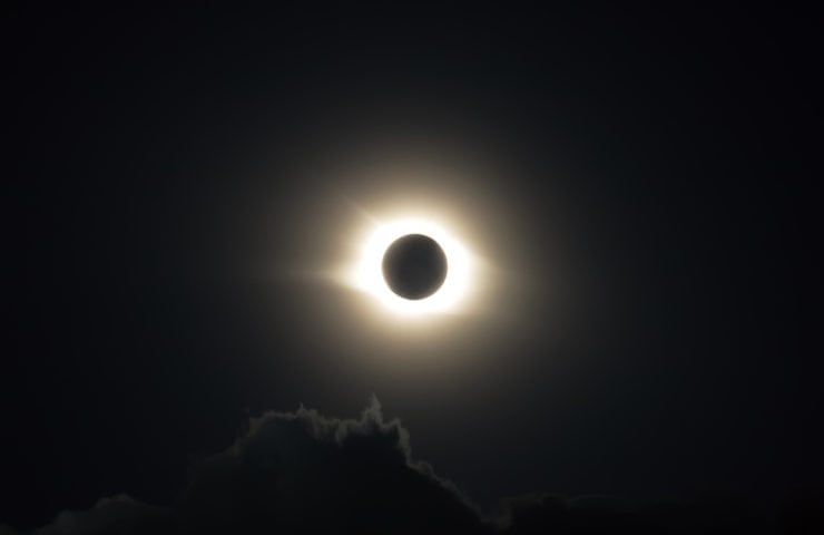 Dark sky solar eclipse
