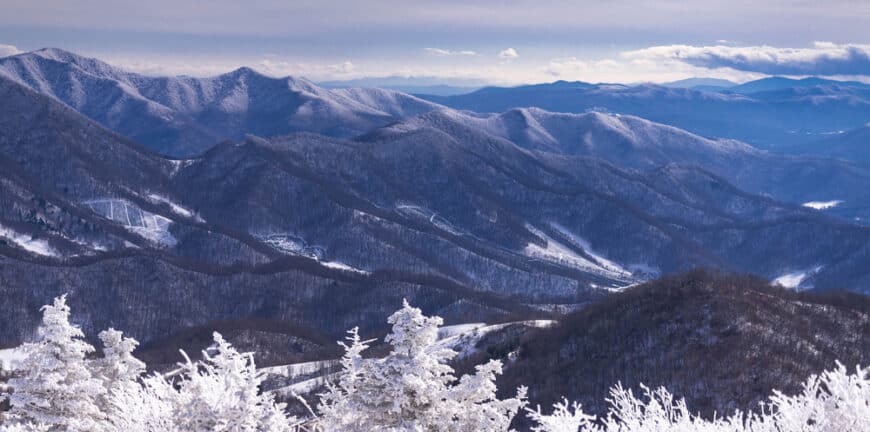 mountain view in nc winter