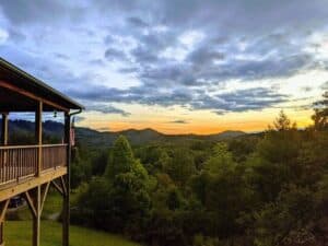 view from a cabin in murphy nc